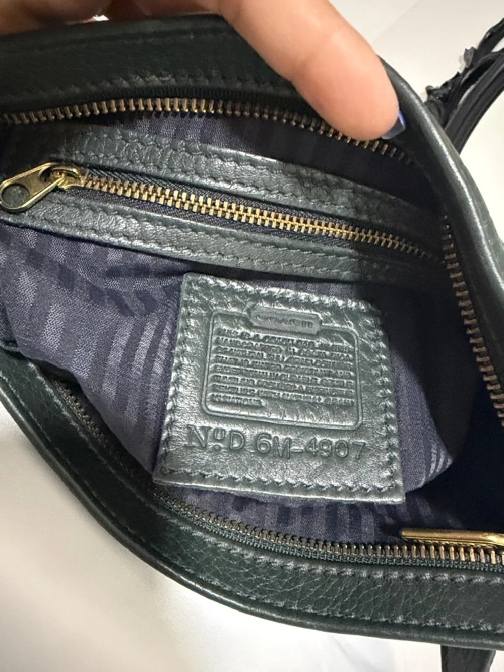 Coach Vintage 4907 Pebbled Green Leather bag 🎀🎀🎀 - Picture 13 of 15